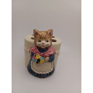 Vintage Otagiri Ceramic Cat Toothbrush Holder